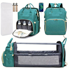 Functional Diaper Bag with Changing Pad Backpack Tote