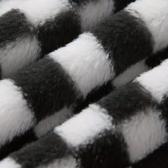 Rabbit Fur Checkerboard Plush Soft Comfortable Hat Shoes Pillow Bag Toy