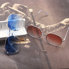 Metal Tinted Lens Sunglasses UV Protection