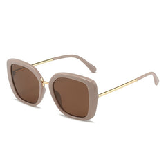 Leopard Square Sunglasses Vintage Eyewear Y2K Metal Driving Eyeglasses
