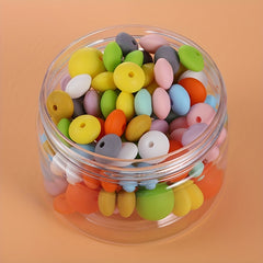 20pcs Mixed Bead Shape Silicone Beads Kit 10 Colors Spacer Beads for DIY Crafts
