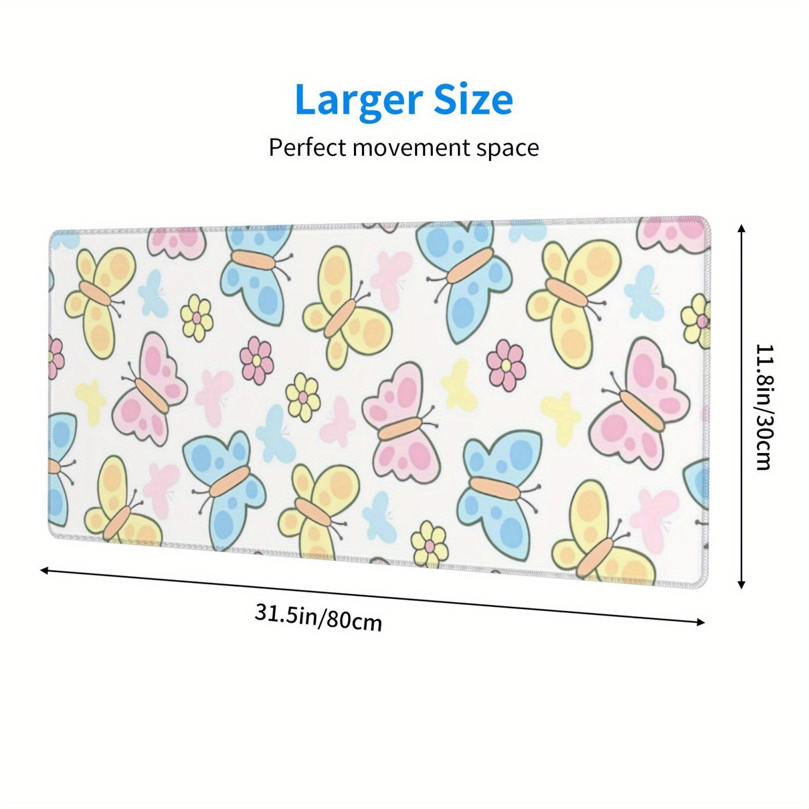 Butterfly Gaming Mouse Pad 80x30cm Waterproof Keyboard Mouse Mat Desk Pad