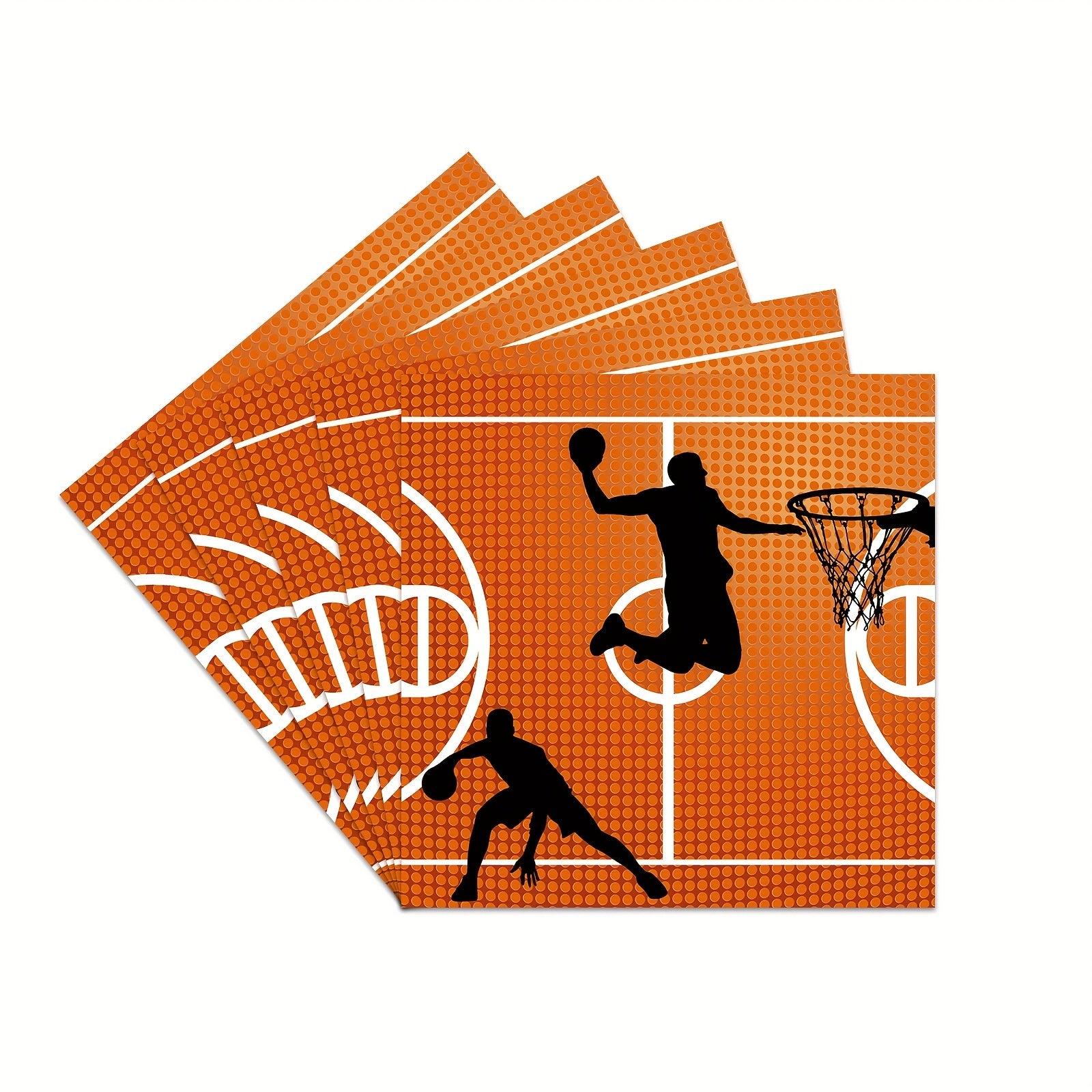 24pcs Basketball Party Tableware Set Disposable Paper Plates Cups
