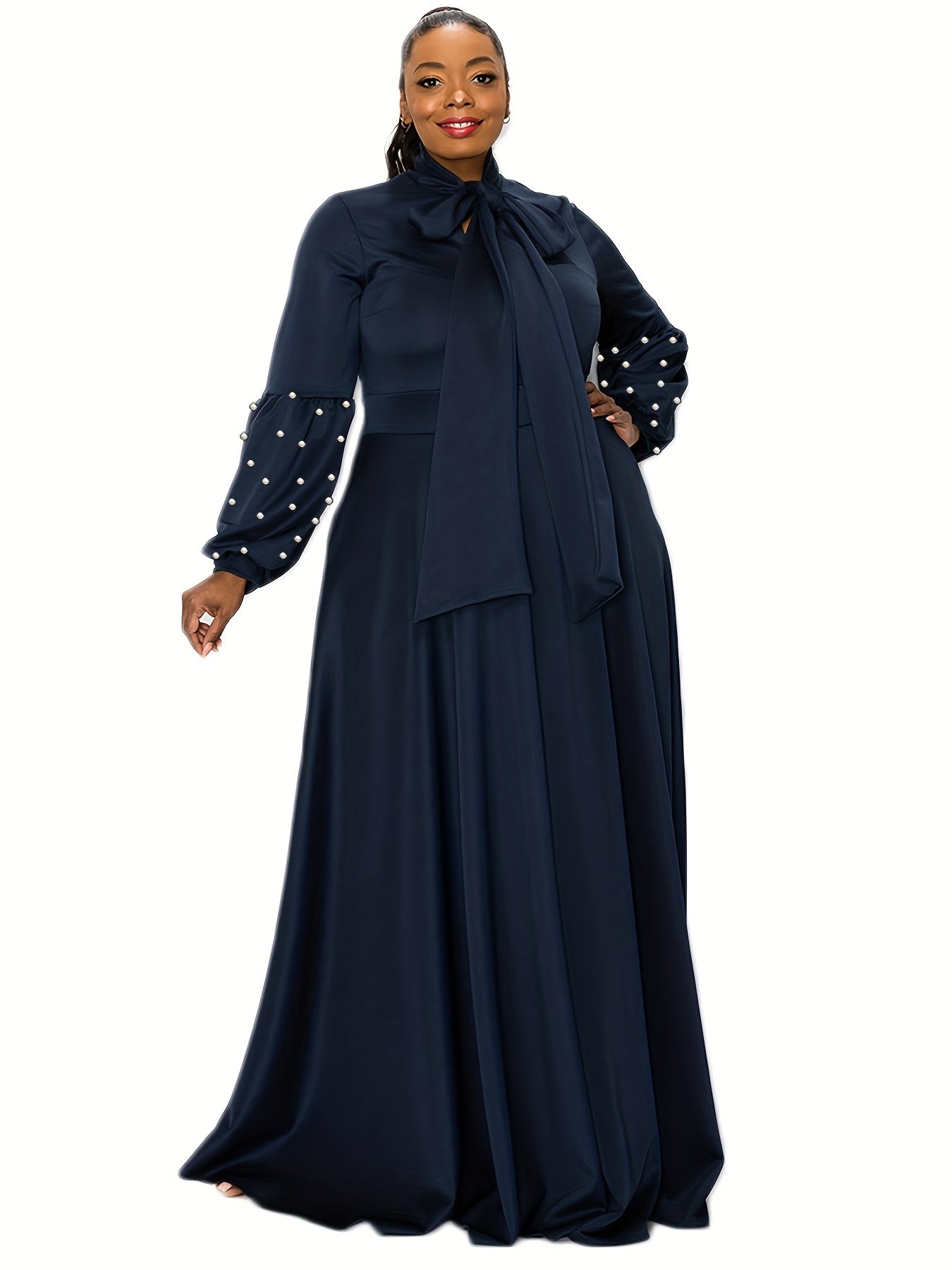  Knot Front Maxi Party Dress