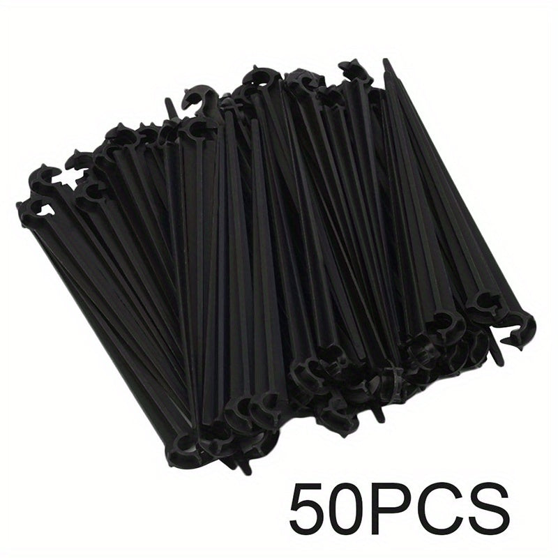 1pc Irrigation Bracket Stake C Shaped Fixing Rod Micro Drip System Pipe Stake