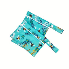 2pcs Bee Print Diaper Bags Washable Travel Bags Storage Bags