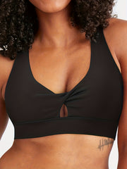 Women's Crisscross Back Sports Bra Medium Support Padded Tank Top