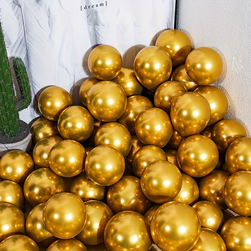 Golden Latex Balloon Scene Decoration for Birthday Party