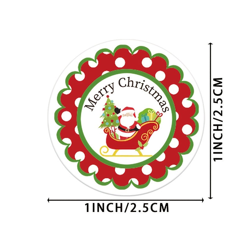 500 Explosive Style Roll Stickers Christmas Decoration Gift Series