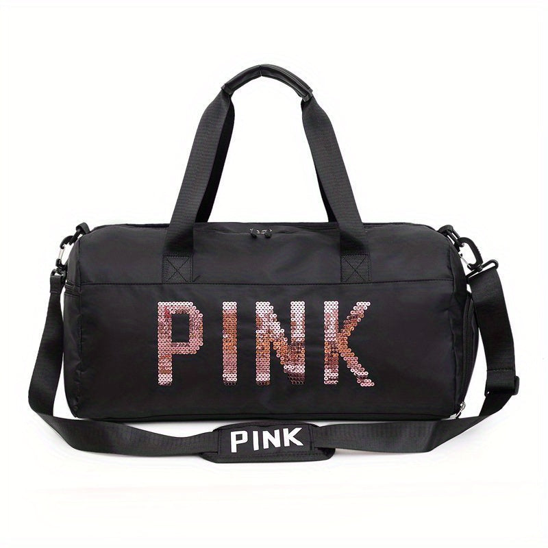Sequins Decor Sports Bag Large Capacity Shoulder Bag