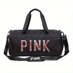 Sequins Decor Sports Bag Large Capacity Shoulder Bag