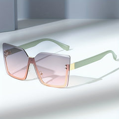 Y2K Style Rimless Oversized Sunglasses for Men