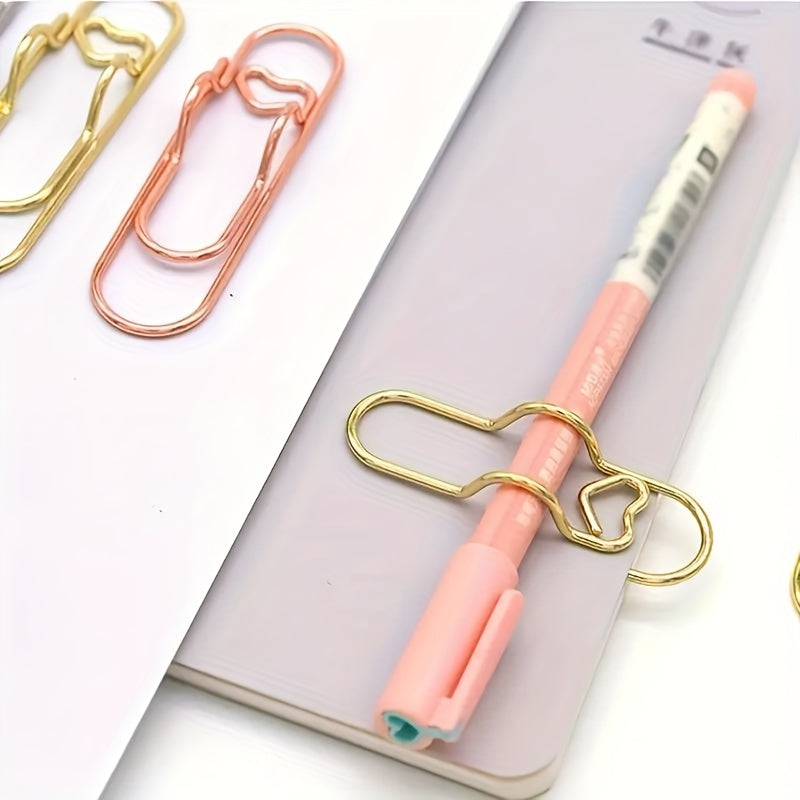 3pc Metal Pen Clips Multifunctional Pen Clip Notebook Bookmark Paper Holder