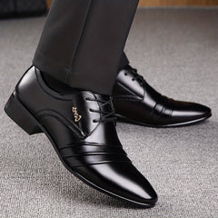 Men's Pointed Toe Derby Shoes Elegant Business Wear