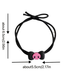 Skull Bow Hair Snap Clip Punk Pink Barrette Hair Accessories For Women
