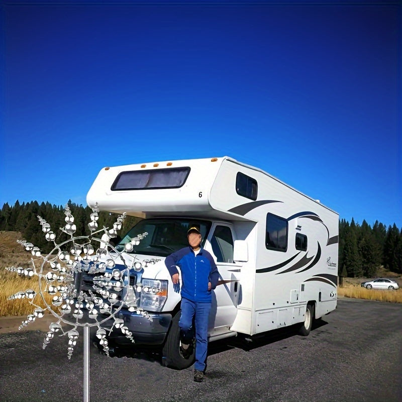 Metal Wind Spinner 3D Wind Catcher Outdoor Patio Decor