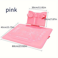 Pink Mprince 2in1 Study Desk w/ Posture Correction & Reading Bookshelf