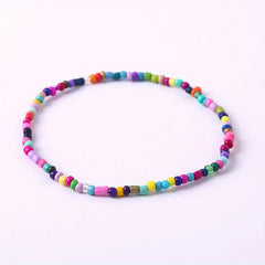 Colorful Glass Bead Bracelet Anklet Boho Accessories