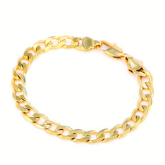 Men's 18k Plated Necklace Bracelet Set