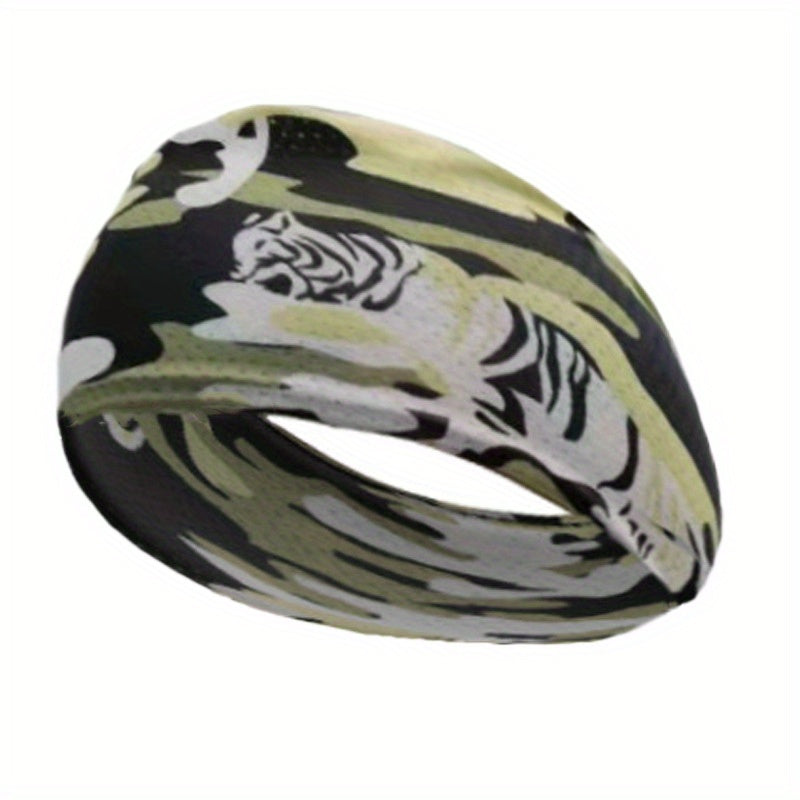 Men's Sports Hair Bands Camouflage Stretch Headband