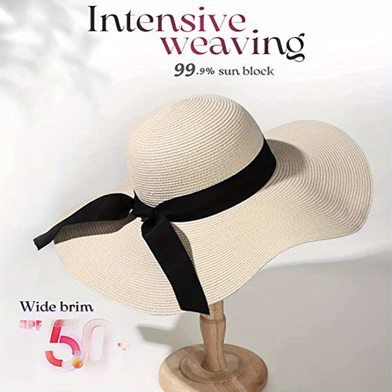 UPF 50 Straw Sun Hat for Women UV Protection