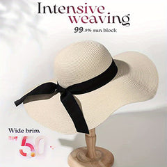 UPF 50 Straw Sun Hat for Women UV Protection