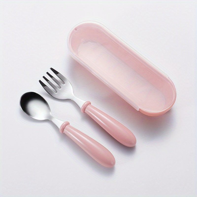 Personalized Kids Tableware Set Spoon Fork Storage Box