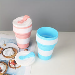 350ml Silicone Water Bottle for Hot Cold Drinks, Collapsible Portable