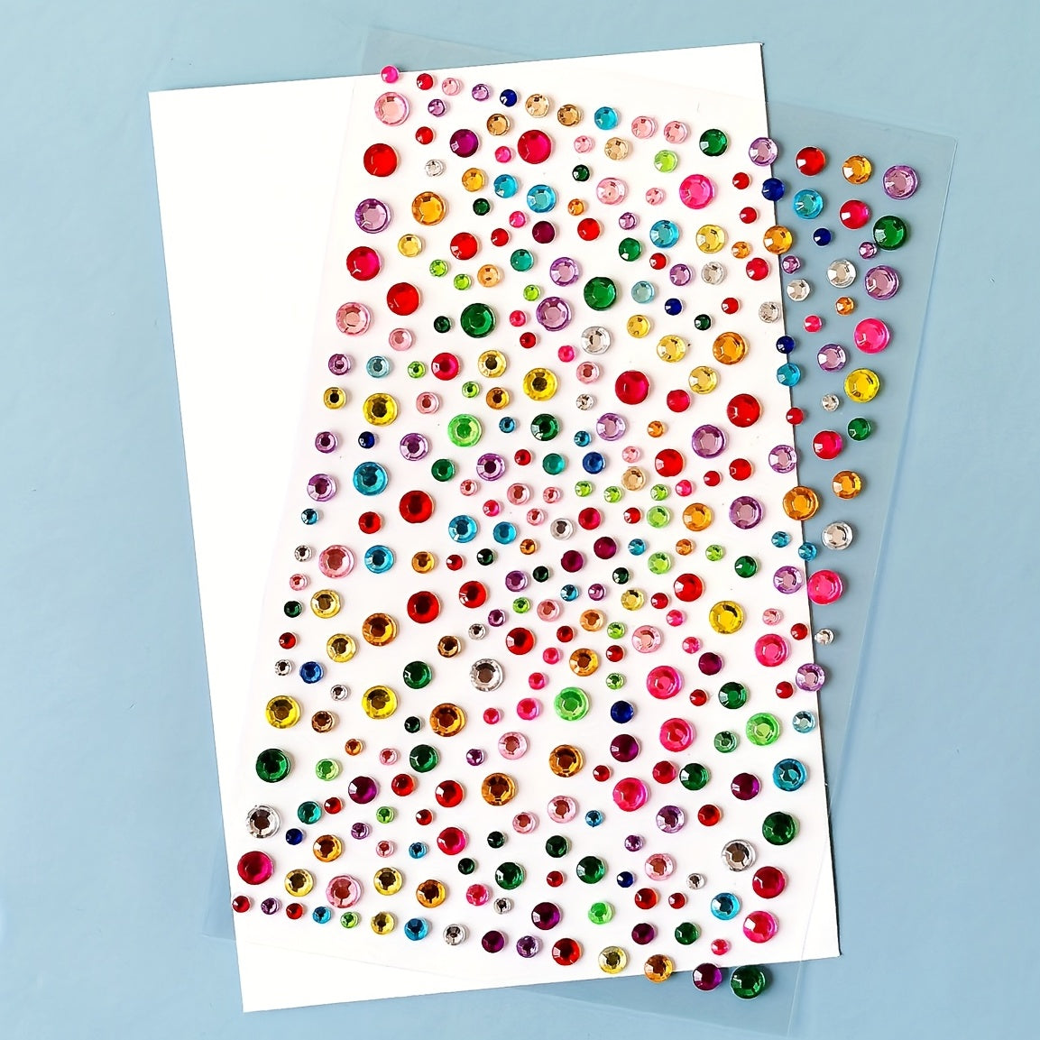 Colorful Round Dot Rhinestone Stickers Gem Beauty Decoration Self Adhesive