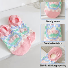 6 Pairs Floral Print Ankle Socks Women's Stockings