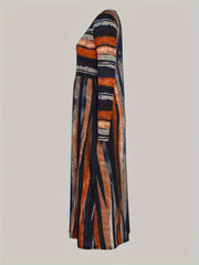 Tie Dye Long Sleeve Maxi Dress