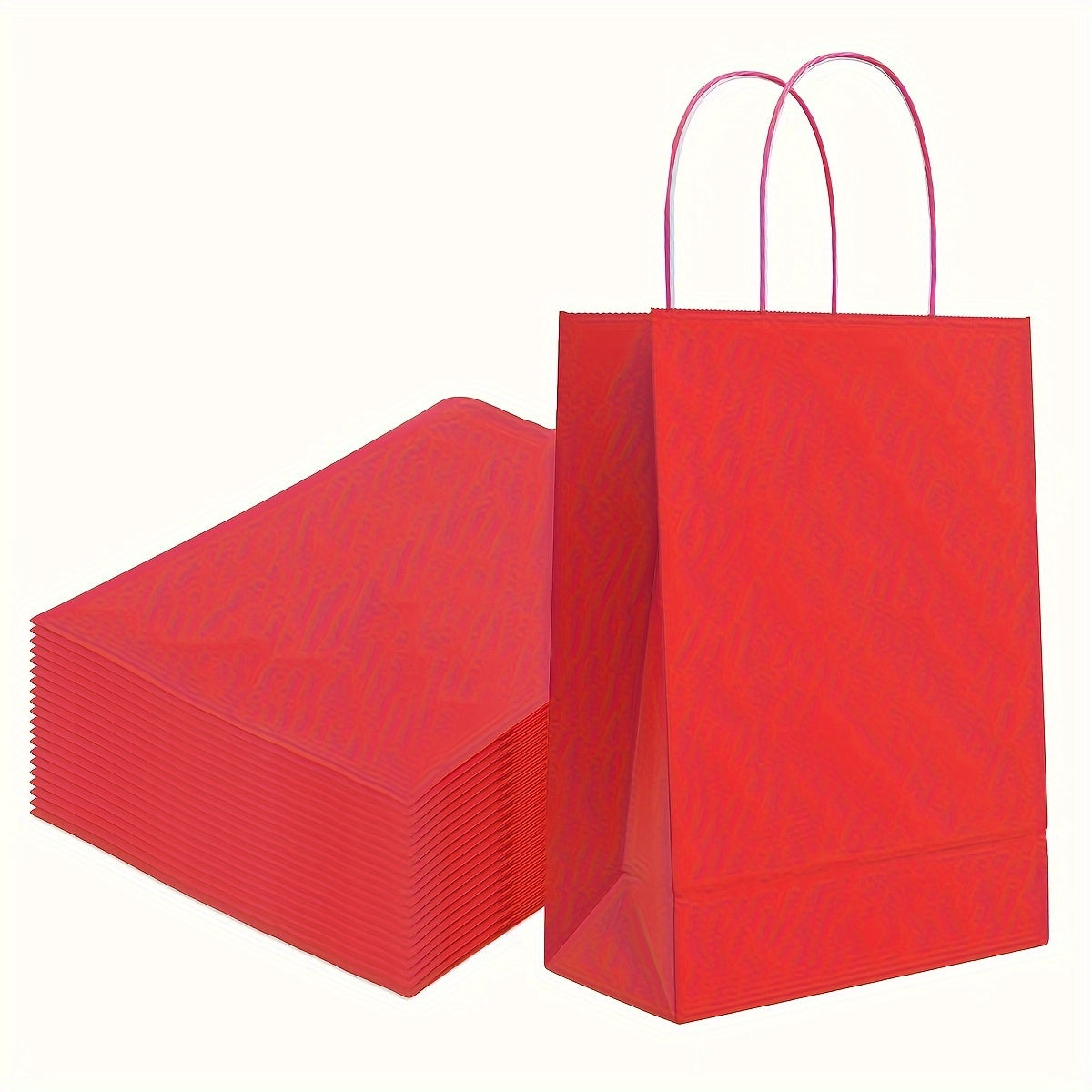 24 Purple Gift Bags with Handles - Small Paper Bags for Kids Birthday Party Favo