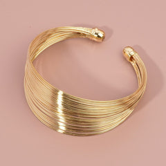 Geometric Layered Bangle Bracelet