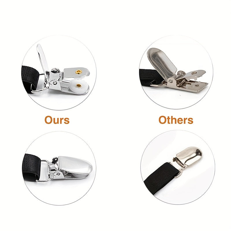 Men's Shirt Stay Suspenders Adjustable Elastic Shirt Tuck Suspenders