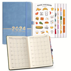 1pc Annual Planner w/ 5 DIY Stickers, Customizable Schedule Book