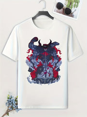 Men's Anime Pattern T shirt Active Stretch Breathable Tee