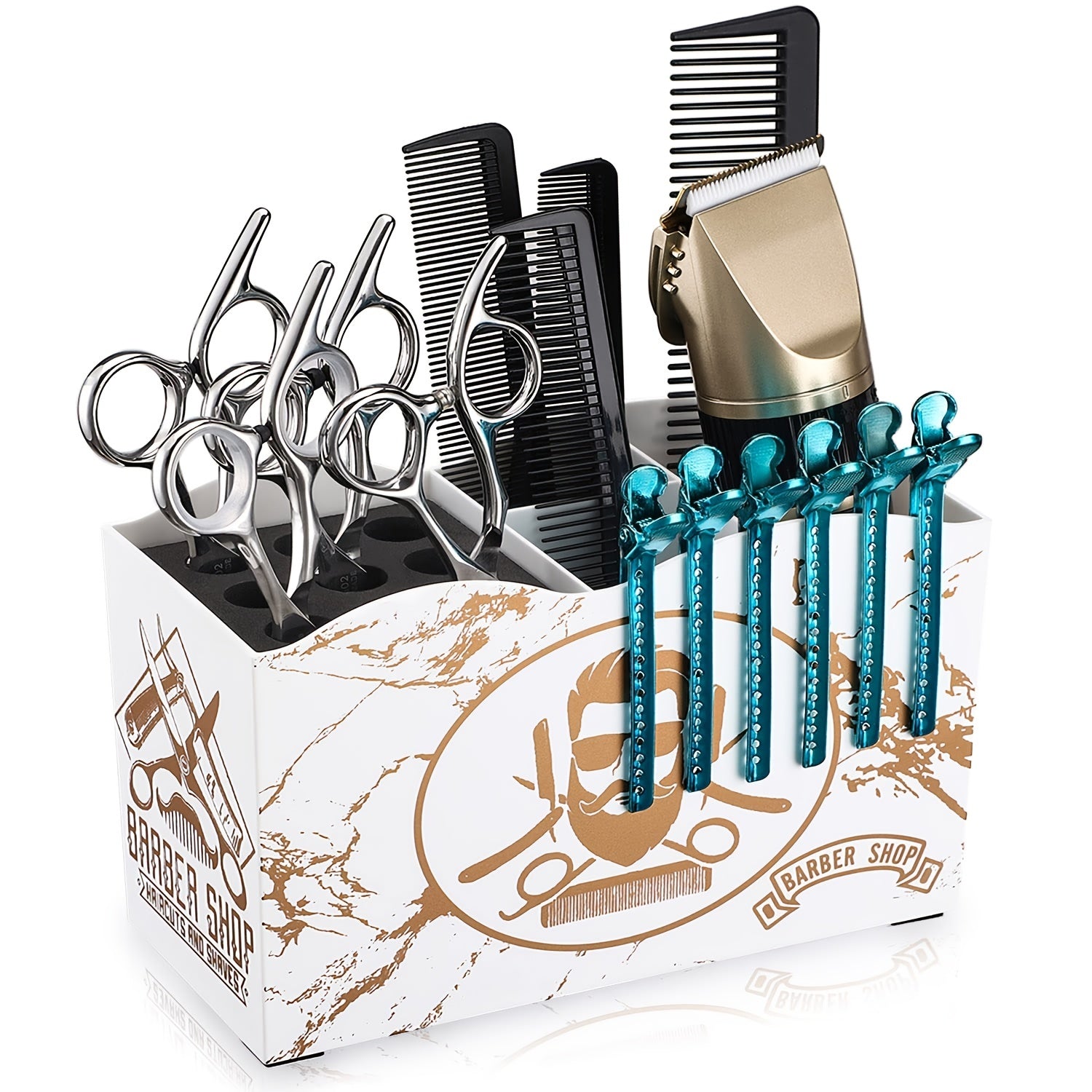 Barber Scissors Holder Box Professional Salon Hairdressing Scissors Rack