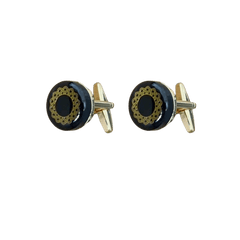 Copper Round Cufflinks For Men