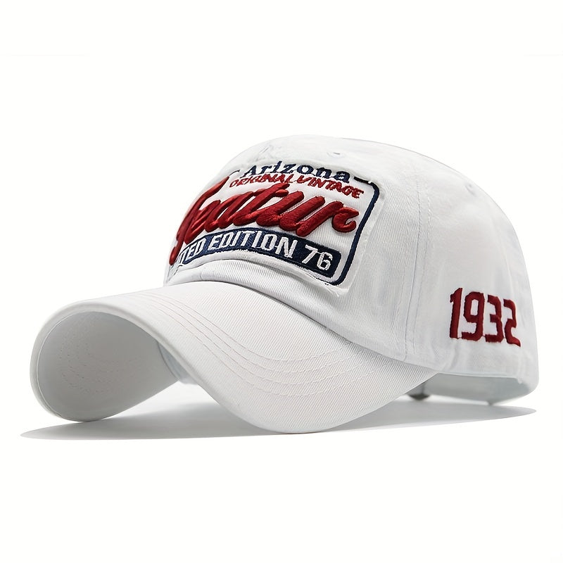 Vintage Patch Baseball Cap Letter Embroidery Dad Hats Unisex Adjustable Sun Hats