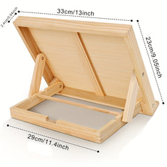 Wooden Easel Desktop Angle Stand Natural Wood