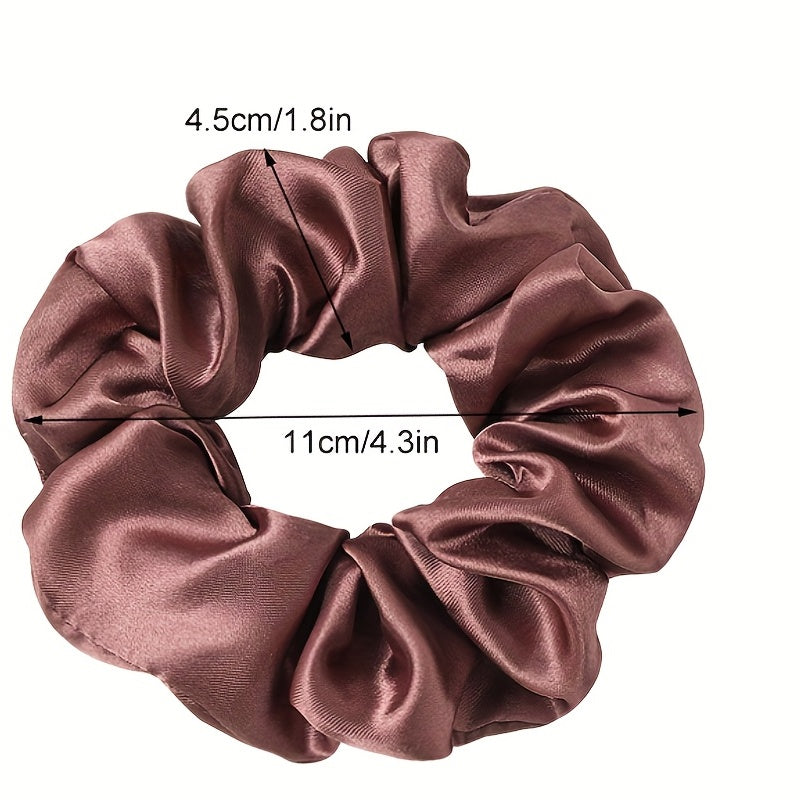 Large Satin Scrunchies Solid Hair Rope Hair Tie Hair Ring