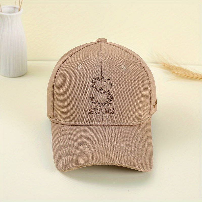 S STARS Embroidery Baseball Cap Adjustable Dad Hats Outdoor Golf Sun Hat