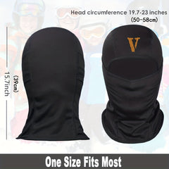 Letter V Print Balaclava Outdoor Mask Sunscreen Windproof