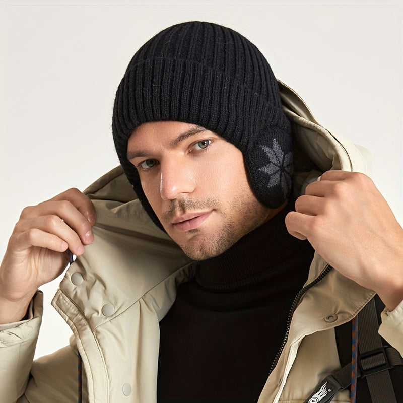 Men's Knitted Protective Hat for Winter