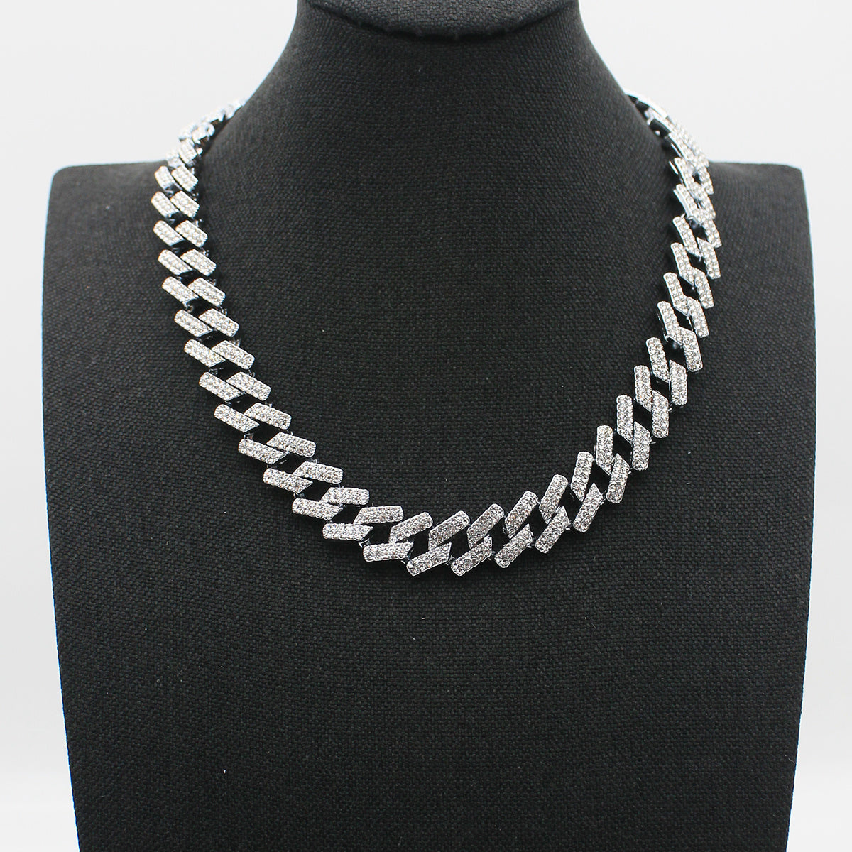 Cuban Link Rhinestone Chain Necklace