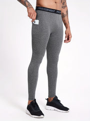 Men's Solid Leggings Active Quick Drying Sports Compression Pants