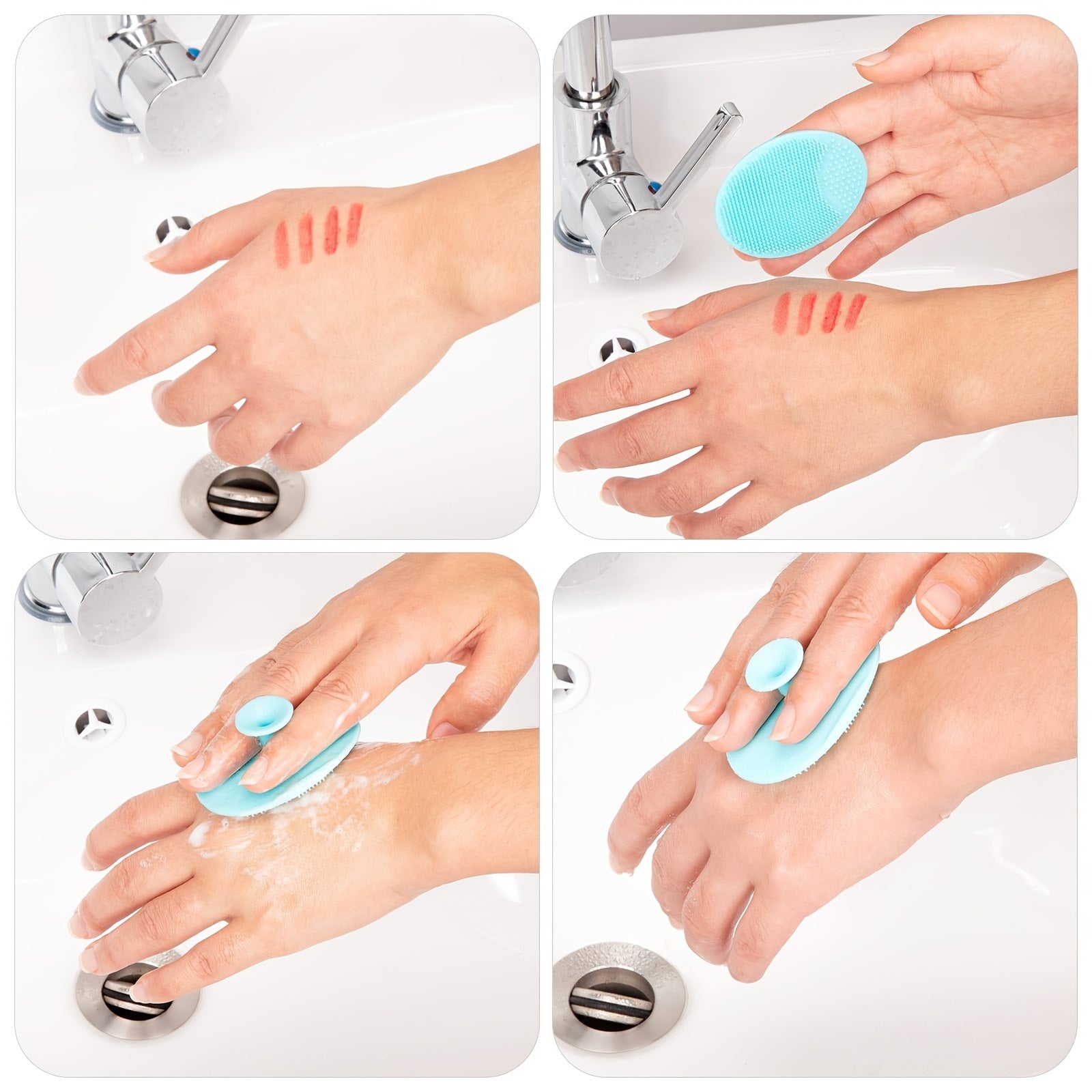 Silicone Face Scrubber 2 Pack Facial Cleansing Pad Exfoliator Face Brush