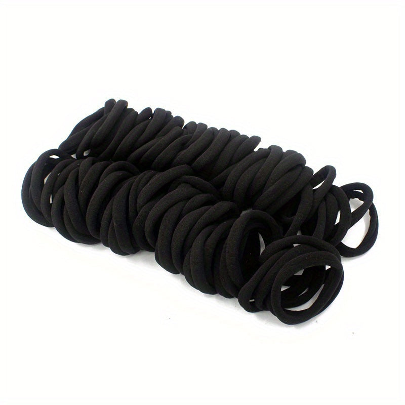 100pcs Soft Hair Rope Elastic Ponytail Holder Hair Accessory