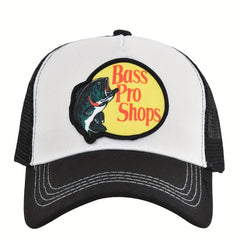 Vintage Fish Print Baseball Cap Mesh Trucker Hat