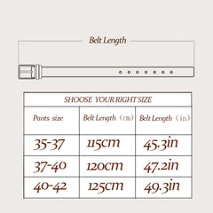 Men's Belt Double sided Cowhide Leather Reverse Edg